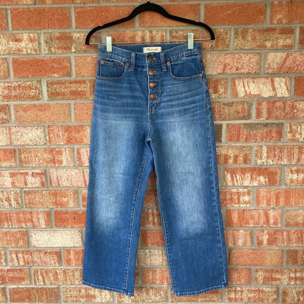 Madewell Slim Wide Leg Crop Button Fly